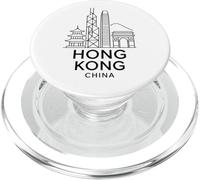 Hong Kong China Skyline Architecture City Travel Buildings PopSockets PopGrip for MagSafe