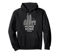 Hong Kong China Skyline Architecture City Travel Buildings Pullover Hoodie