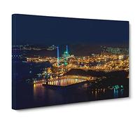 Hong Kong City Skyline China No.6 Canvas Print | Gallery Wrapped 30mm Frame Wall Art | 30x20 inches | Ready to Hang | Modern Cityscape Picture | Living Room Bedroom Lounge Office