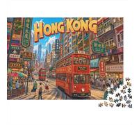 Hong Kong Cityscape 1000 Piece Jigsaw Puzzle,Educational Toy,Premium Cardboard,Whimsical Challenge,Adults & Kids 14+,Home Wall Decor,Gift Idea,Stress Relief 70x50cm