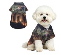 Hong Kong Dog Shirt Breathable Dog Summer Clothes | X-Large Stylish Dog Beach Outfit - Lightweight Soft Puppy Clothes For Outdoor - Trendy Dog Polo T-Shirts With Pattern