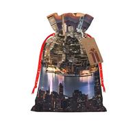 (Hong Kong) Drawstring Gift Bags for Birthday Party Christmas Reusable Holiday Wrap Bags Medium Size