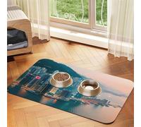 Hong Kong Durable Pet Absorbent Tablecloth Non-Slip Dining Pad For Dog Cat Food Water Bowls Feeder Mat
