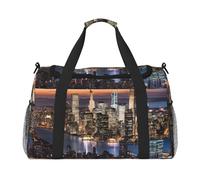 (Hong Kong) Durable Twill Travel Tote Bag Large Capacity Handheld & Crossbody Bag for Weekend Trips,Sports,and Outdoor Activities