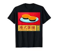 Hong Kong Egg Tart Custard Cantonese Macau Asia Souvenir Value Graphic T-Shirt, Men, Black, L