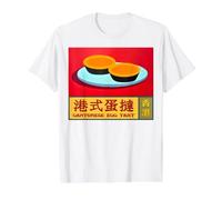 Hong Kong Egg Tart Custard Cantonese Macau Asia Souvenir Value Graphic T-Shirt, Men, White, XL