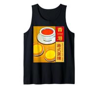 Hong Kong Egg Tart Custard Cantonese Milk Tea Macau Souvenir Tank Top