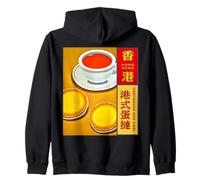 Hong Kong Egg Tart Custard Cantonese Milk Tea Macau Souvenir Zip Hoodie