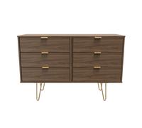 Hong Kong F Large Chest of Drawers Oak 6 Drawers 115cm