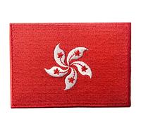 Hong Kong Flag Embroidered Emblem Pearl of The Orient Iron On Sew On National Patch