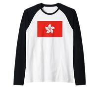 Hong Kong Flag Raglan Baseball Tee