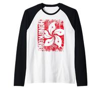 Hong Kong Flag Vintage Distressed Hong Kong Raglan Baseball Tee