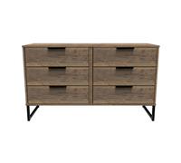 Hong Kong G Large Chest of Drawers Oak 6 Drawers 115cm
