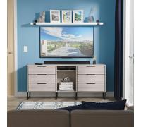 Hong Kong G Large Sideboard Light Grey 2 Shelves 6 Drawers 152cm