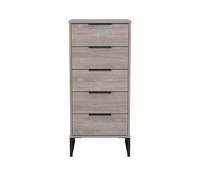 Hong Kong G Tall Tallboy Light Grey 5 Drawers 109cm