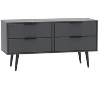 Hong Kong Graphite Bed Box with Wooden Legs
