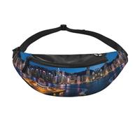 Hong Kong Night View Fanny Pack- Waist Bag for Travel Running Hands Free