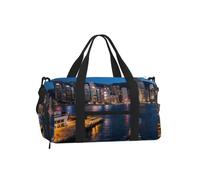 Hong Kong Night View Sports Duffel Bag-Weekender with Shoe Compartment