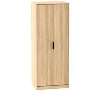 Hong Kong Oak Effect 2 Door Plain Tall Wardrobe