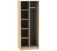 Hong Kong Oak Effect Front Open Shelf Wardrobe