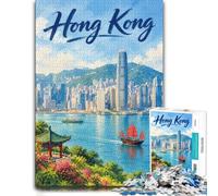 Hong Kong Paper Puzzle 1000pcs (38x26cm) for Adults | For a classic tabletop challenge, this adult jigsaw puzzle with 1000 pieces offers a classic activity for adults.
