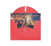 Hong Kong Pattern Blank Greeting Cards For Birthdays, Valentine'S Day, Parties, Weddings, 4x6 Inches Red Envelope