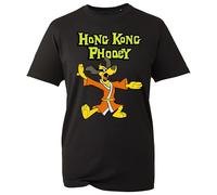 Hong Kong Phooey Cartoon T-Shirt - Retro Martial Arts Dog Graphic Tee, Classic 70s Animation Character Shirt (Black, 4XL)