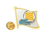 Hong Kong PineFruit Bun China Golden Metal Flag Lapel Pin Badge