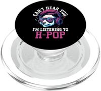Hong Kong Pop Panda Can't Hear You I'm Listening To H-Pop PopSockets PopGrip for MagSafe
