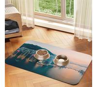 Hong Kong Print Cat Food Mat Pet Feeding Mat for Floor Pet Supplies Dog Water Bowl Mat Dog Essentials