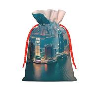 Hong Kong Print Gift Decor Drawstring Bags Reusable Holiday Versatile Party Favors Present Sack
