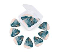 Hong Kong print Guitar Picks 12 Pack, Mixed (0.46-0.96mm) with Storage Case for Guitar,ukulele