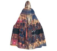 Hong Kong Print Halloween Hooded Cloak Costume Cape for Party, Carnival, Comic Exhibition, Masquerade - Unisex Adult