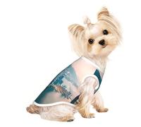 Hong Kong Print Pet T-Shirt Sleeveless Tank Top Fashion Gear Daily Wear Walking Playing Traveling