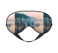 Hong Kong Print Sleep Mask, Soft Breathable Eye Cover for Travel, Shift Work & Meditation