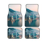 Hong Kong Print Vehicle Accessories Foot Mat Set 4 Pieces Floor Mats Protection Vans Sedans Trucks