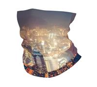 Hong Kong Print Winter Neck Gaiter Warmer, Soft Face Mask Scarf For Cold Weather Skiing Cycling Outdoor Sports