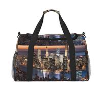 Hong Kong Print Womens Sports Bags Travel Bag - Gym Tote Bag with Compartment,Duffel Bags for Men,Ladies Holdall,Carry On Weekend Travel Handbags for Women