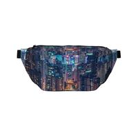 Hong Kong Printed Fanny Pack Waist Bag for Men Women, Adjustable Bumbags Hip Bum Bag Travel Crossbody Bags Sports Running Hiking Belt Bag