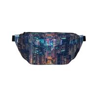 Hong Kong Printed Waist Bag Adjustable Bum Bag Lightweight Travel Waist Fanny Pack Belt for Walking Cycling Hiking Travel