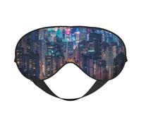 Hong Kong Printing Sleep Mask for Women Men Double-Sided Print Soft Silk Eye Masks Eye Sleep Shade Cover