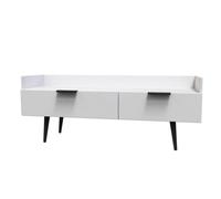 Hong Kong Ready Assembled Matt Grey Media Unit With 2 Drawers, (H)128Cm X (W)51.5Cm X (D)39.5Cm