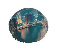 Hong Kong shower caps with double layer, hold your hair well whether it is showering or bathing.
