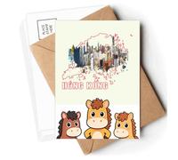 Hong Kong Urban Construction Environment Postcards Envelopes Cards Mailing Year Horse