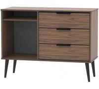 Hong Kong Walnut Effect 95cm TV Unit with Wooden Legs