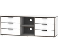 Hong Kong White 150cm TV Unit with Glides Legs