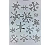 HONGBE Snow Flakes Wall Window Stencil Pattern Reusable Plastic Template no7