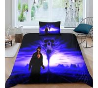 HONGBING Wrestling 3D Print Sports Duvet Cover Quilt Cover for Boys Girls Comforter Covers with Zipper Closure Soft Microfiber Bedding Set with Pillow Cases 3 Pieces Single（135x200cm）