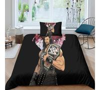 HONGBING Wrestling Comforter Covers 3D Print Sports Quilt Cover for Teens And Adults Duvet Cover Bedding Set Soft Microfiber with Zipper Closure with Pillow Cases 3 Pieces Single（135x200cm）