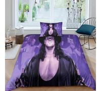 HONGBING Wrestling Comforter Covers Quilt Cover for Teens And Adults 3D Print Sports Duvet Cover with Zipper Closure Soft Microfiber with Pillow Cases Bedding Set 3 Pieces Single（135x200cm）